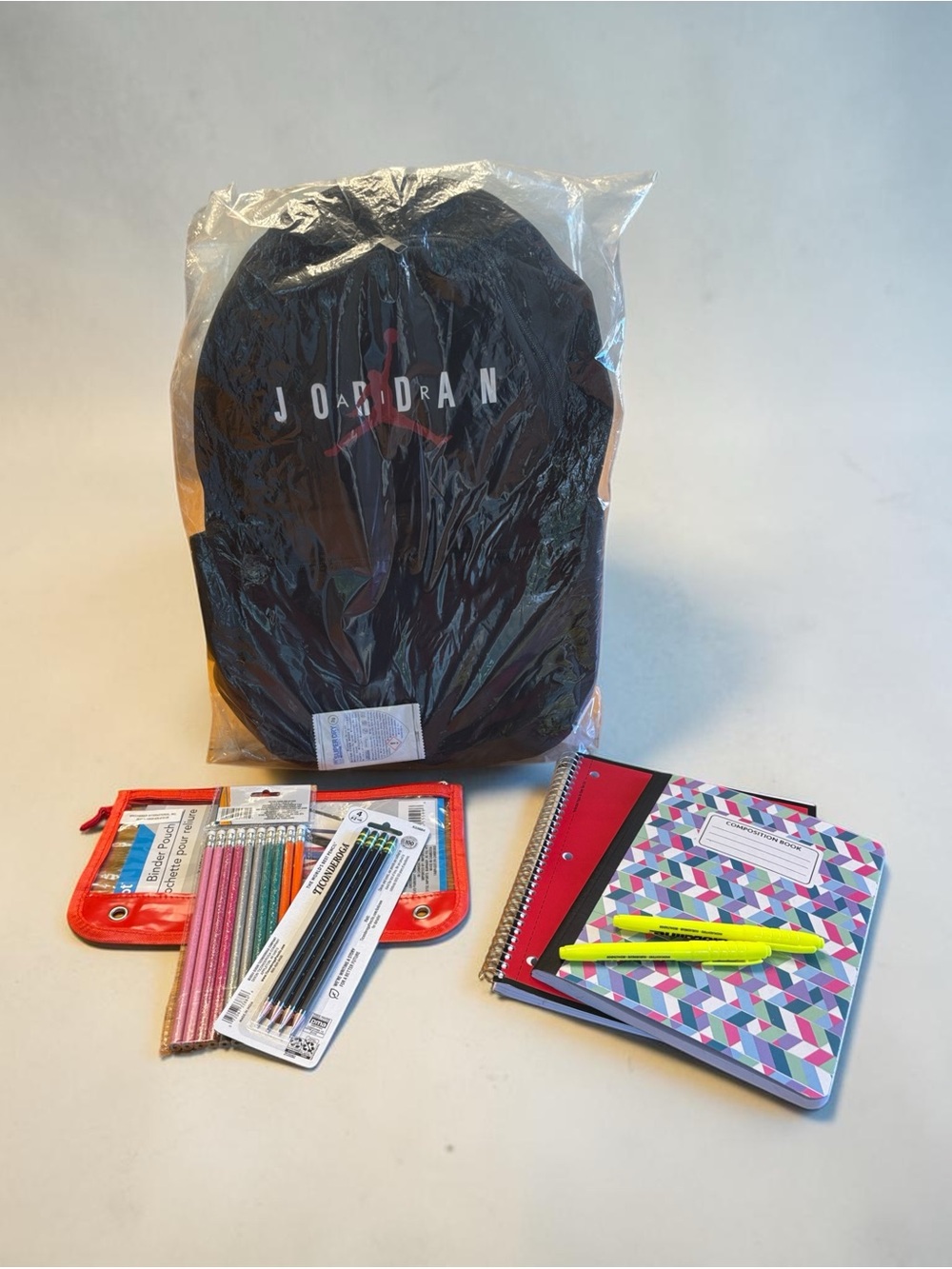 Jordan Black and Red Backpack NWT Includes school supplies - Picture 4 of 10